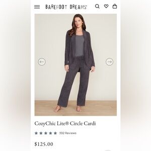 Barefoot Dreams CozyChic Lite Circle Cardi - Gray